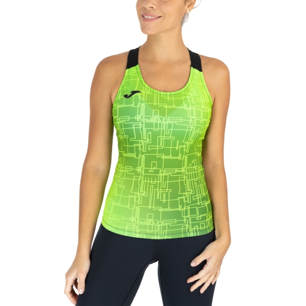 Women's Running Tank Joma Elite VIII Tank  Green Fluor/Black 901258.117