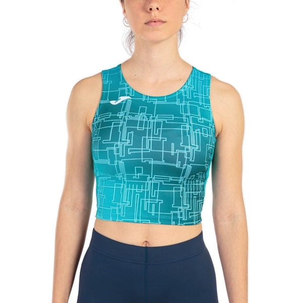 Women's Running Tank Joma Joma Elite VIII Logo Top  Turquoise  Turquoise 