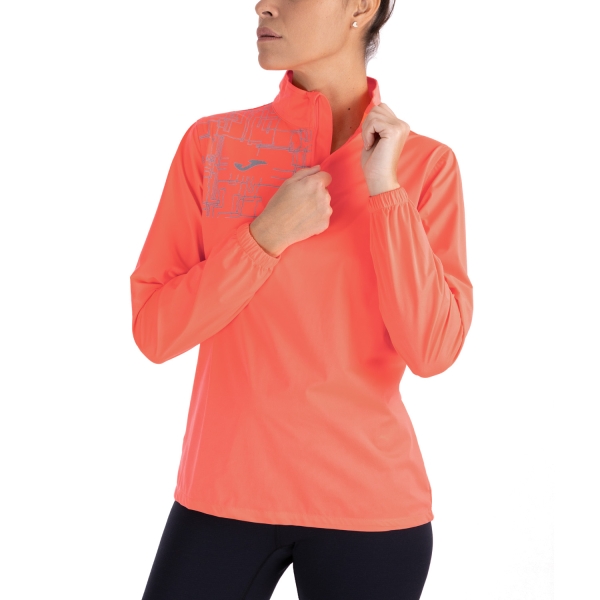 Women's Running Jacket Joma Joma Elite VIII Logo Jacket  Coral Fluor  Coral Fluor 