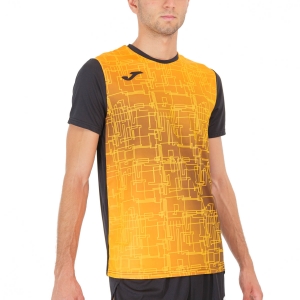 Camisetas Running Hombre Joma Elite VIII Camiseta  Black/Orange 101929.108