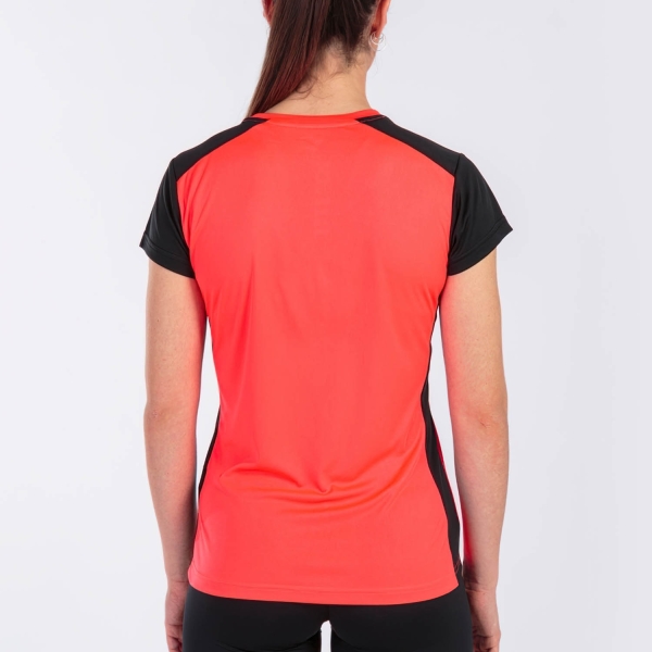 Joma Record II Camiseta de Running Mujer - Fluor Coral/Black