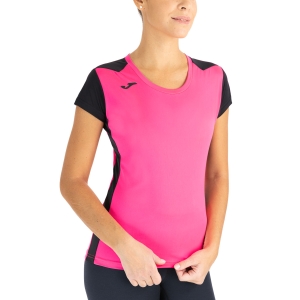 Women's Running T-Shirts Joma Record II TShirt  Fluor Pink/Black 901398.031