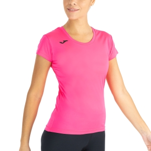 Women's Running T-Shirts Joma Record II TShirt  Fluor Pink/Black 901400.030