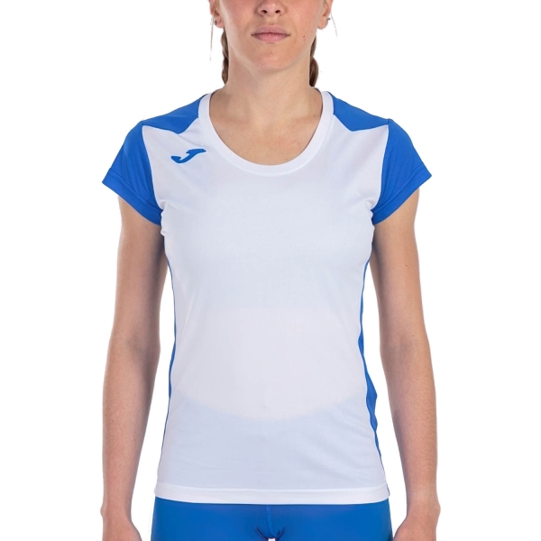 Women's Running T-Shirts Joma Record II TShirt  White/Royal 901398.207