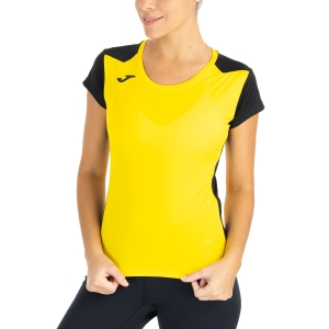 Women's Running T-Shirts Joma Record II TShirt  Yellow/Black 901398.901