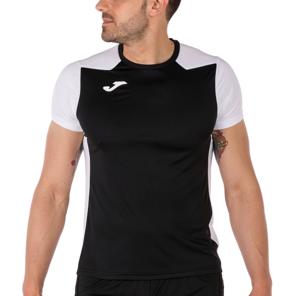 Men's Running T-Shirt Joma Record II TShirt  Black/White 102223.102