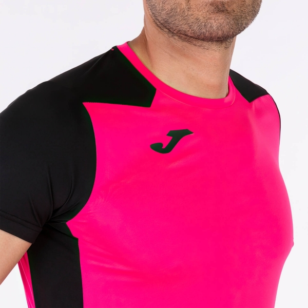 Joma Record II T-Shirt - Fluor Pink/Black