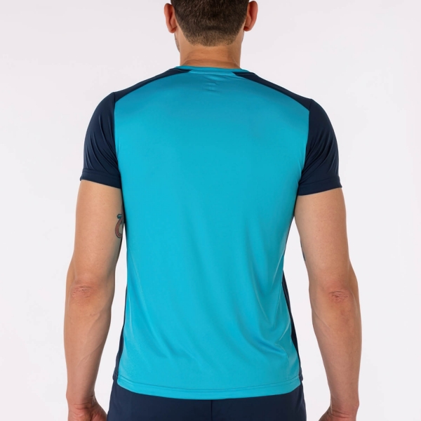 Joma Record II T-Shirt - Fluor Turquoise/Dark Navy