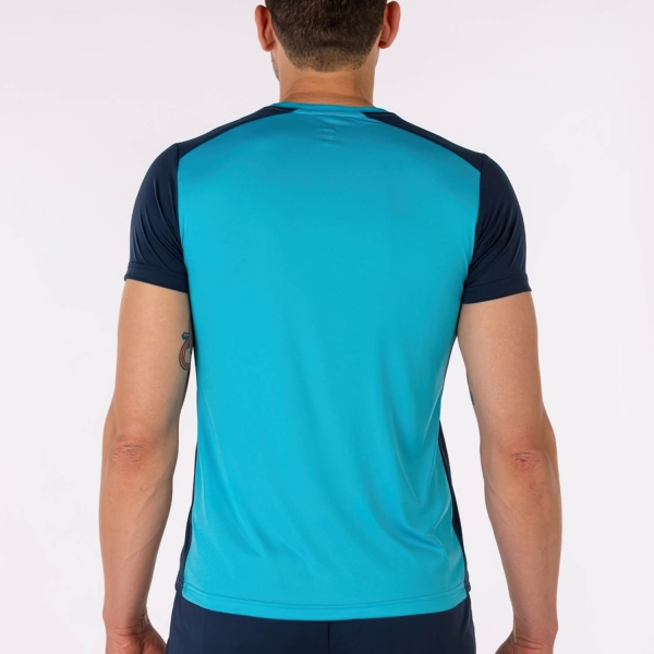 Joma Record II Camiseta - Fluor Turquoise/Dark Navy