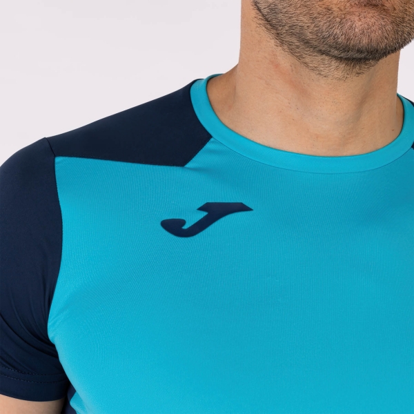 Joma Record II Camiseta - Fluor Turquoise/Dark Navy