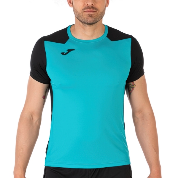Men's Running T-Shirt Joma Record II TShirt  Turquoise/Black 102223.725