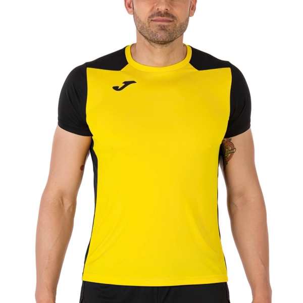 Men's Running T-Shirt Joma Record II TShirt  Yellow/Black 102223.901