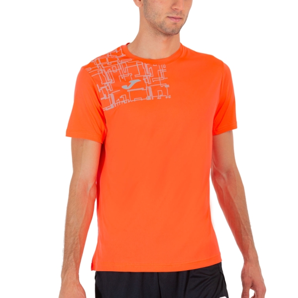 Camisetas Running Hombre Joma Joma Elite VIII Logo Camiseta  Fluor Coral  Fluor Coral 