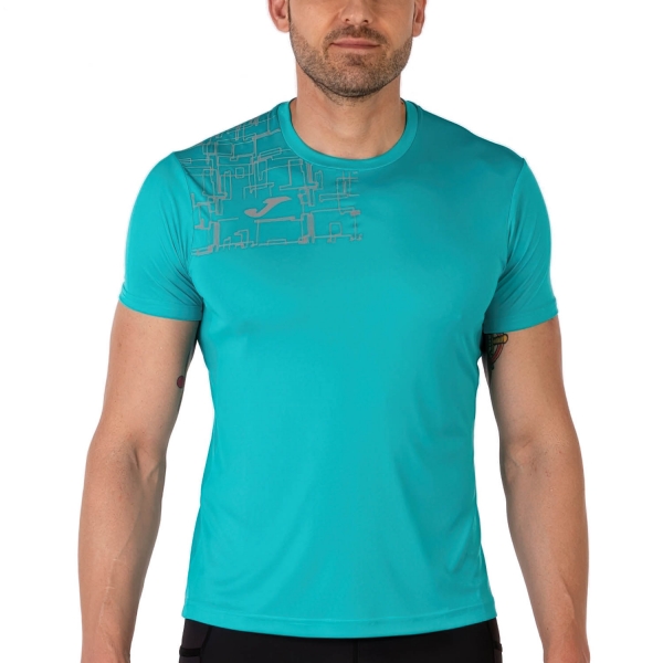 Men's Running T-Shirt Joma Elite VIII Logo TShirt  Turquoise 102242.725