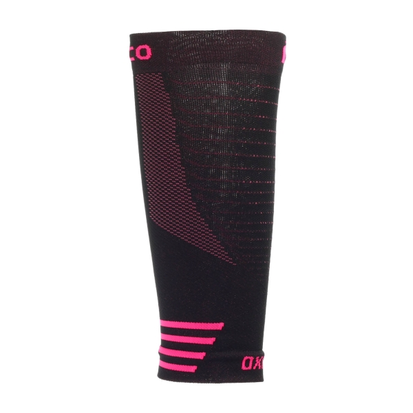 Mico Performance Compression Calf Sleeves - Nero/Fucsia Fluo