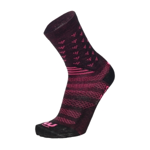 Running Socks Mico Warm Control Light Weight Socks Woman  Nero/Fucsia Fluo CA 3015 159