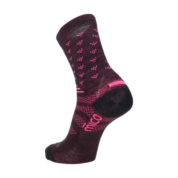 Mico Warm Control Light Weight Socks Woman - Nero/Fucsia Fluo