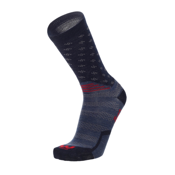 Calcetines Running Mico Warm Control Light Weight Calcetines  Blu/Rosso CA 3014 002