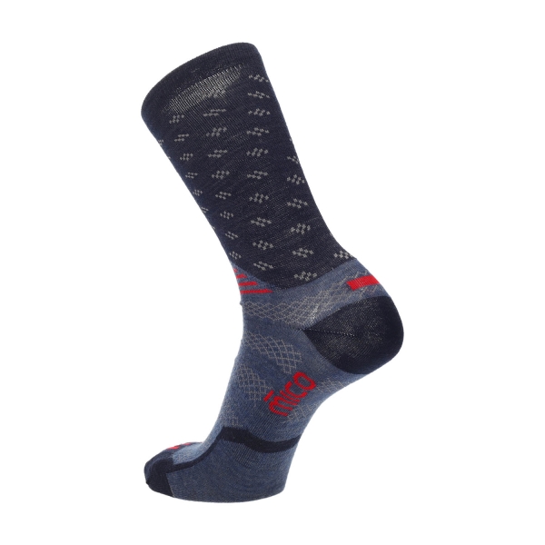 Mico Warm Control Light Weight Socks - Blu/Rosso
