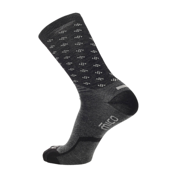 Mico Warm Control Light Weight Socks - Nero/Grigio