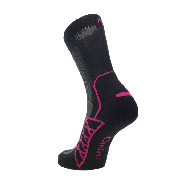 Mico Extra Dry Outlast Medium Weight Socks - Nero/Fucsia