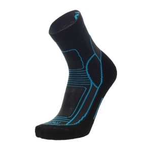 Running Socks Mico Extra Dry Medium Weight Socks Woman  Antracite Melange/Turchese CA 3022 744