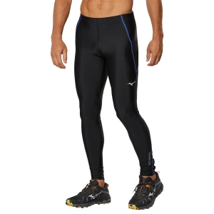 Men's Running Tights and Pants Mizuno BG3000 Tights  Black/Violet Blue J2GB051592