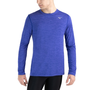 Men's Running Shirt Mizuno Impulse Core Shirt  Violet Blue J2GA752027