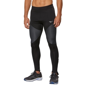 Men's Running Tights and Pants Mizuno Thermal Charge Tights  Black J2GB157009