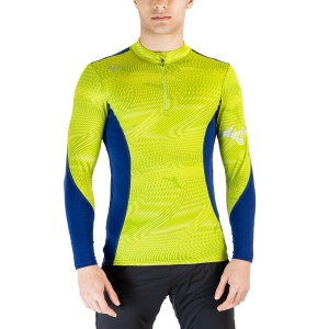 Men's Shirt Underwear Mizuno Virtual G3 Midweight Underwear Shirt  Lime Green A2GA150133