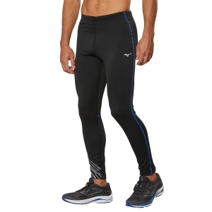 Men's Running Tights and Pants Mizuno Warmalite Tights  Black/Violet Blue J2GB151092