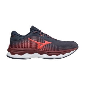 Women's Neutral Running Shoes Mizuno Wave Sky 5  India Ink/Living Coral/Pomegranite J1GD210263