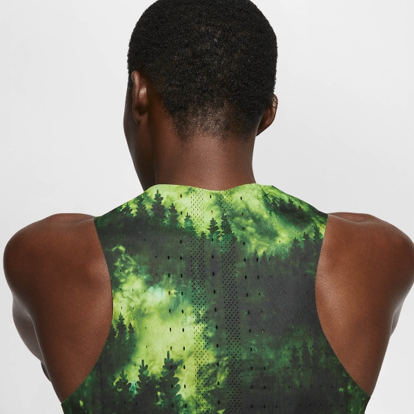 Nike Aeroswift Oregon Track Club Top - White/Pine Green/White