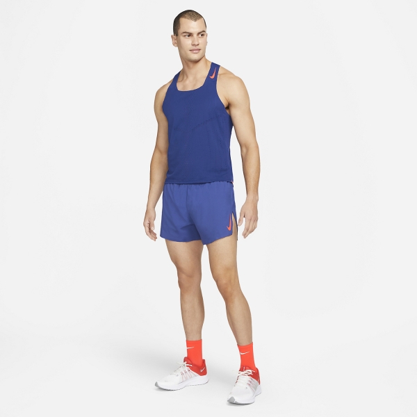 Nike Aeroswift 4in Shorts - Deep Royal Blue/Bright Crimson