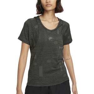 Women's Running T-Shirts Nike Air DriFIT TShirt  Black/Reflective Silver DD4027010