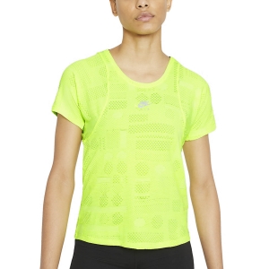 Women's Running T-Shirts Nike Air DriFIT TShirt  Volt/Reflective Silver DD4027702