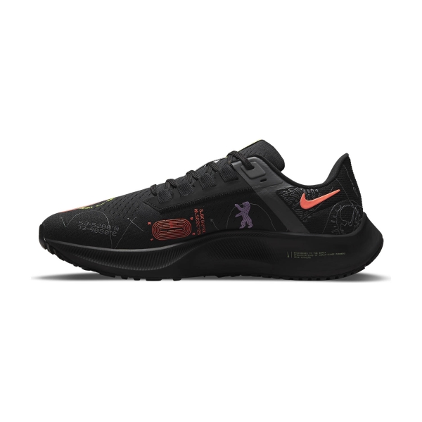 Nike Air Zoom Pegasus 38 - Black/Hyper Orange/Electro Green