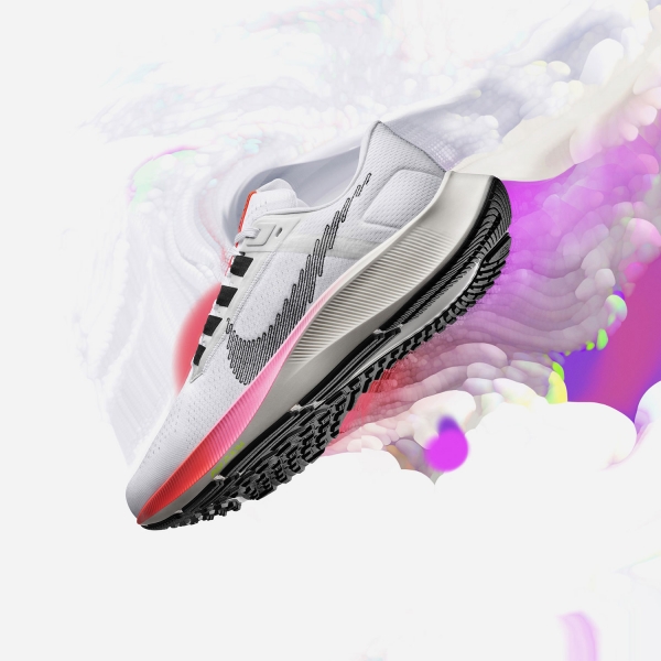 Nike Air Zoom Pegasus 38 - White/Black/Football Grey/Pink Blast