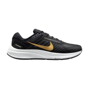 Zapatillas Running Estables Mujer Nike Air Zoom Structure 24  Black/Metallic Gold Coin/Anthracite DA8570003