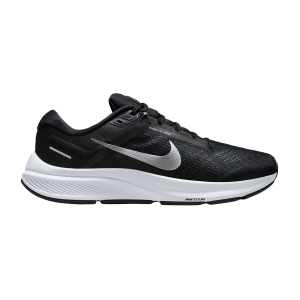 Men's Structured Running Shoes Nike Air Zoom Structure 24  Black/Metallic Silver/Off Noir DA8535002