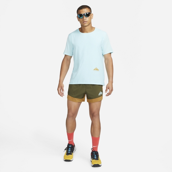 Nike Dri-FIT 5in Flex Stride Pantaloncini - Copa Rough/Green Wheat