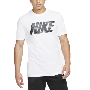 Men's Training T-Shirt Nike DriFIT Camo TShirt  White DM5669100