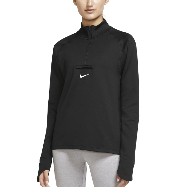 Nike Dri-FIT Element Logo Shirt - Black/Dark Smoke Grey/White