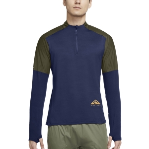 Men's Running Shirt Nike Trail DriFIT Element Shirt  Midnight Navy/Reflective Silver DD5708410