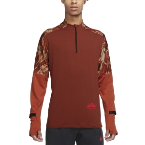 Men's Running Shirt Nike DriFIT Element Shirt  Rugged Orange/Mantra Orange/Habanero Red DM4649832