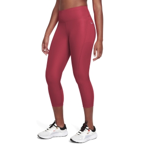 Women's Running Tights Nike DriFIT Fast 3/4 Tights  Pomegranate/Reflective Silver CZ9238690