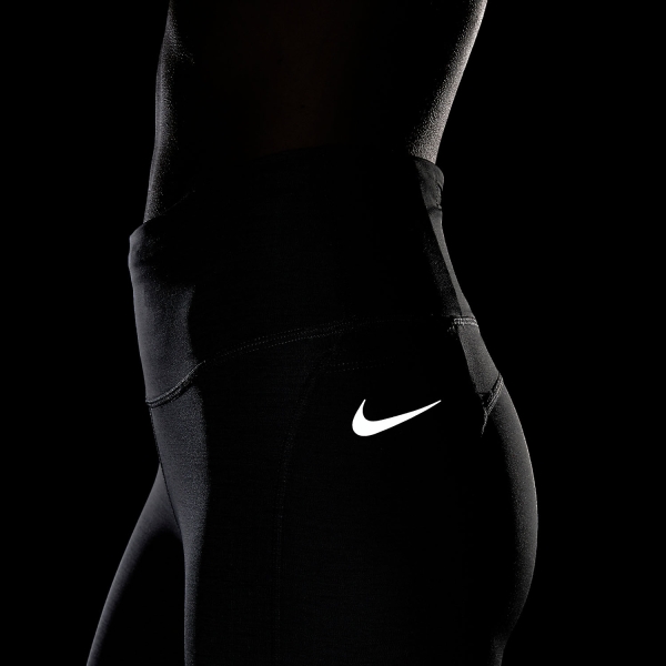 Nike Dri-FIT Fast 3/4 Tights - Smoke Grey Heather/Reflective Silver