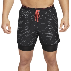 Pantalone cortos Running Hombre Nike DriFIT Flex Stride 2 in 1 5in Shorts  Black/Reflective Silver DM4634010