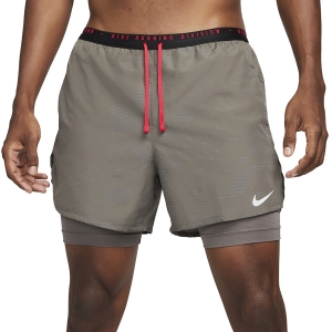 Men's Running Shorts Nike DriFIT Flex Stride 2 in 1 5in Shorts  Cave Stone/Black/Reflective Silver DM4634289