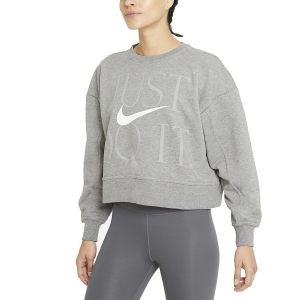 Women's Fitness & Training Shirt and Hoodie Nike DriFIT Get Fit Hoodie  Carbon Heather/White DD6130091